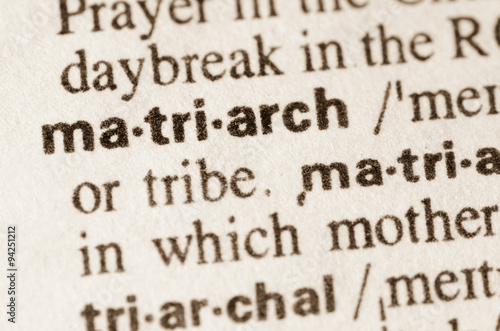 Dictionary definition of word matriarch