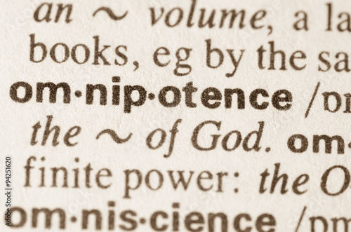 Dictionary definition of word omnipotence