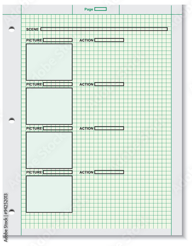 Blank film storyboard
