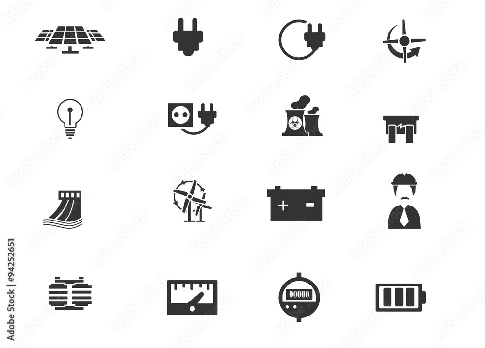 Electricity icon collection Electricity icon collection