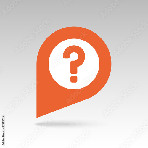 Question mark pin map icon. Map pointer, markers. 