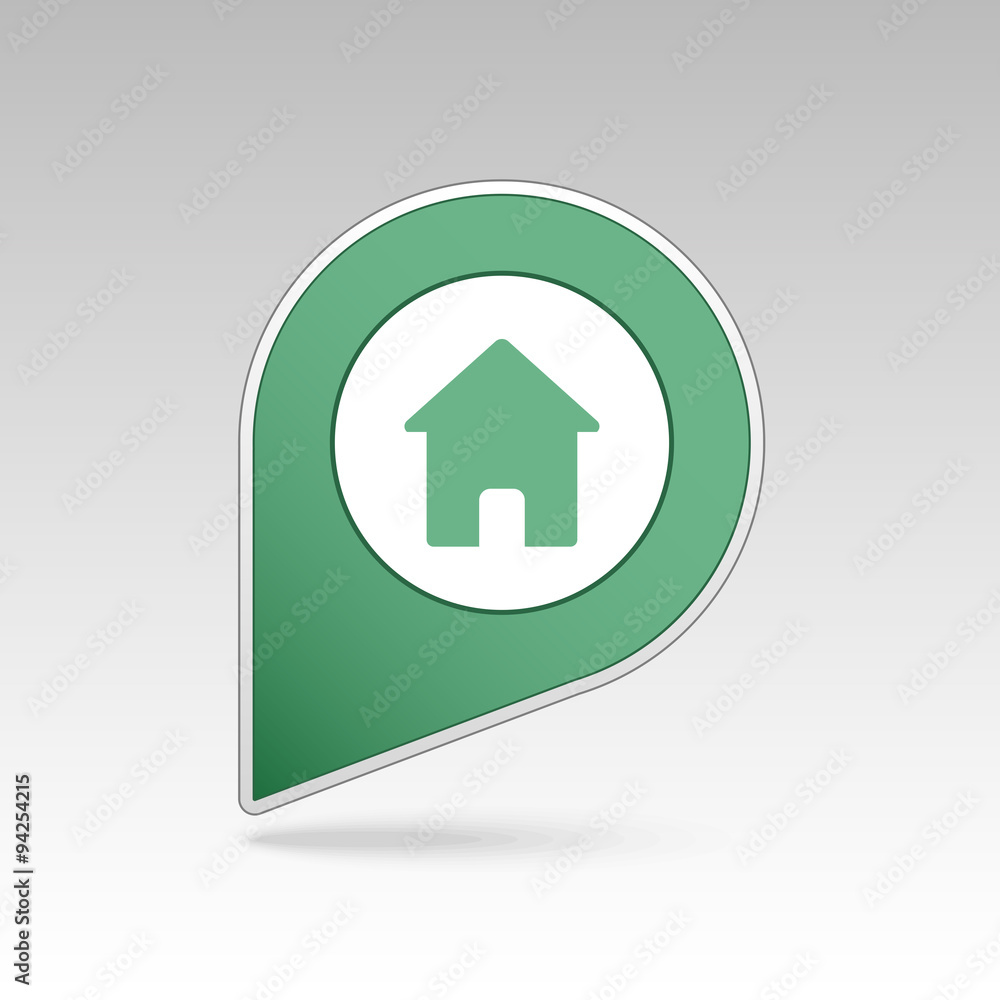 Home pin map icon. Map pointer, markers. Home pin map icon. Map pointer, markers.