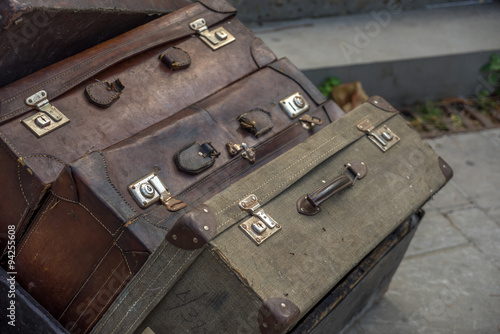 Old vintage suitcases