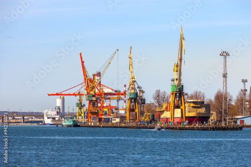 View of the quay port of Gdynia, Poland.