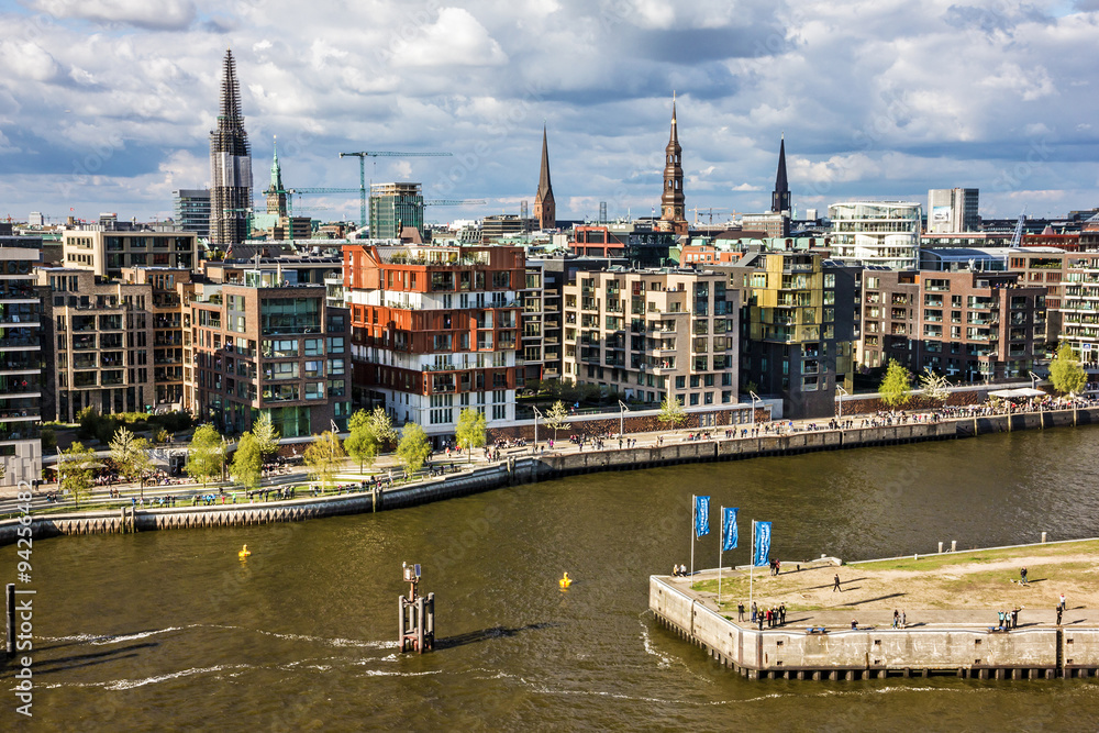 Hamburg, Germany, city architecture, sea view