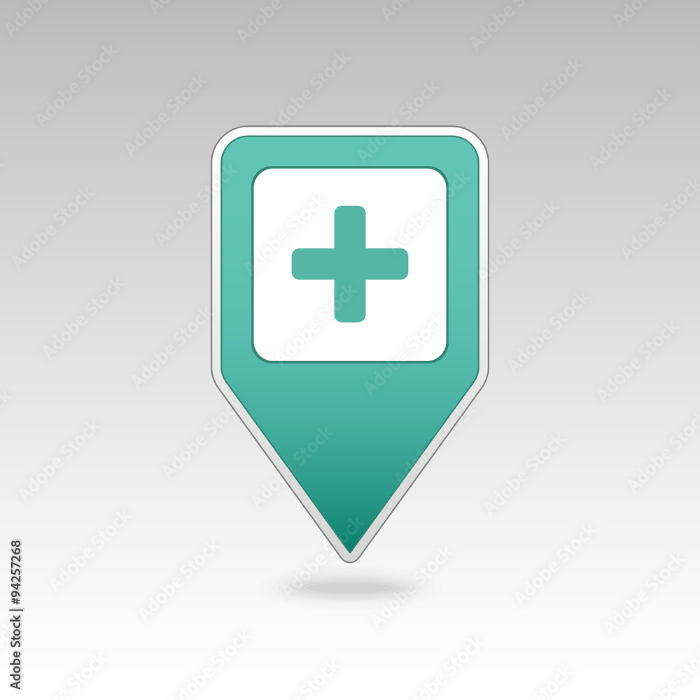 Plus, Hospital ,Pharmacy, Clinic pin map icon. Plus, Hospital ,Pharmacy, Clinic pin map icon.