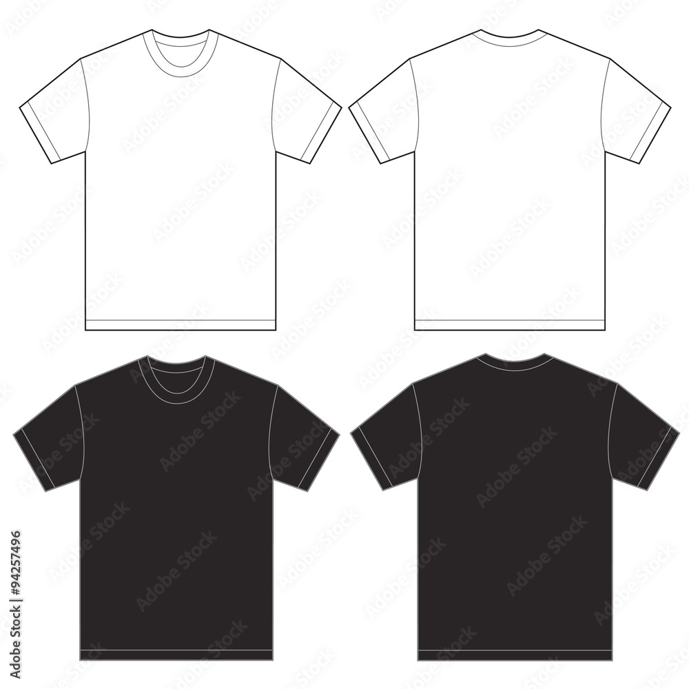 Black White Shirt Design Template For Men Stock Vector | Adobe Stock