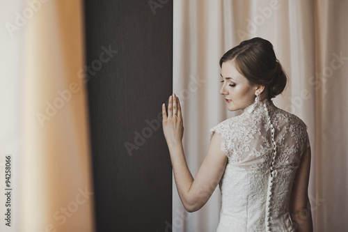 Portrait of a girl about curtain 3859s
