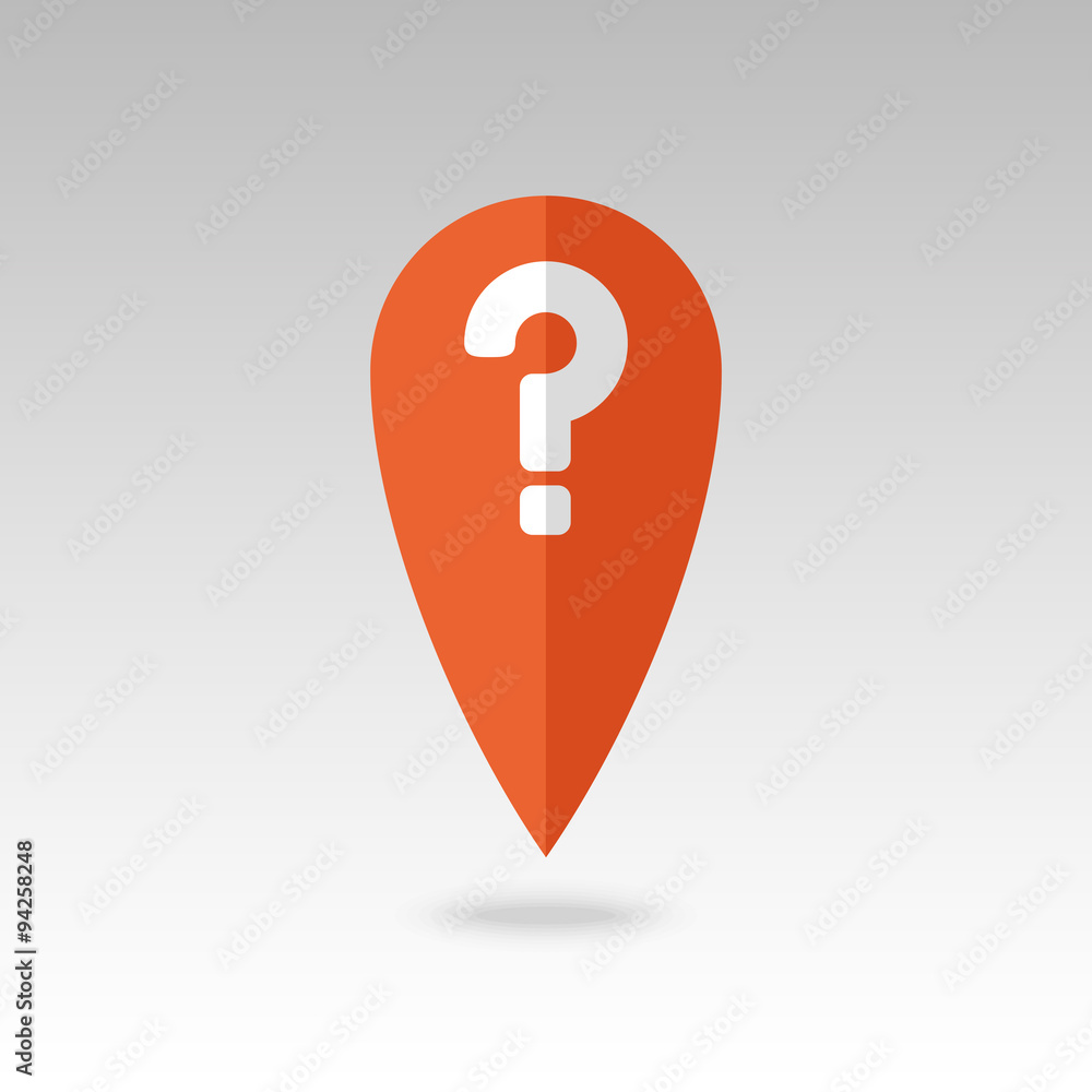 Question mark pin map icon. Map pointer, markers. Question mark pin map icon. Map pointer, markers.