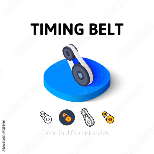 Timing belt icon in different style