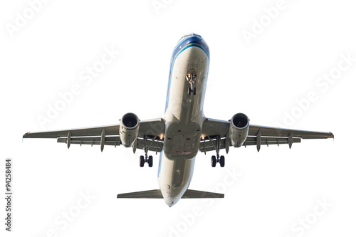 Jet aircraft isolated on white background with clipping path