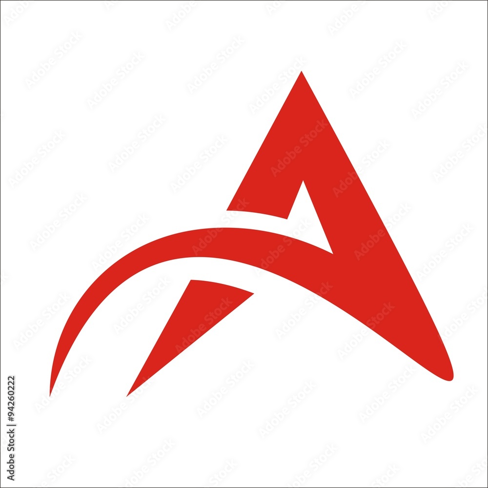 Naklejka premium letter A