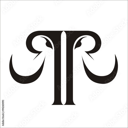 letter T/RTR/RR costum elephant 