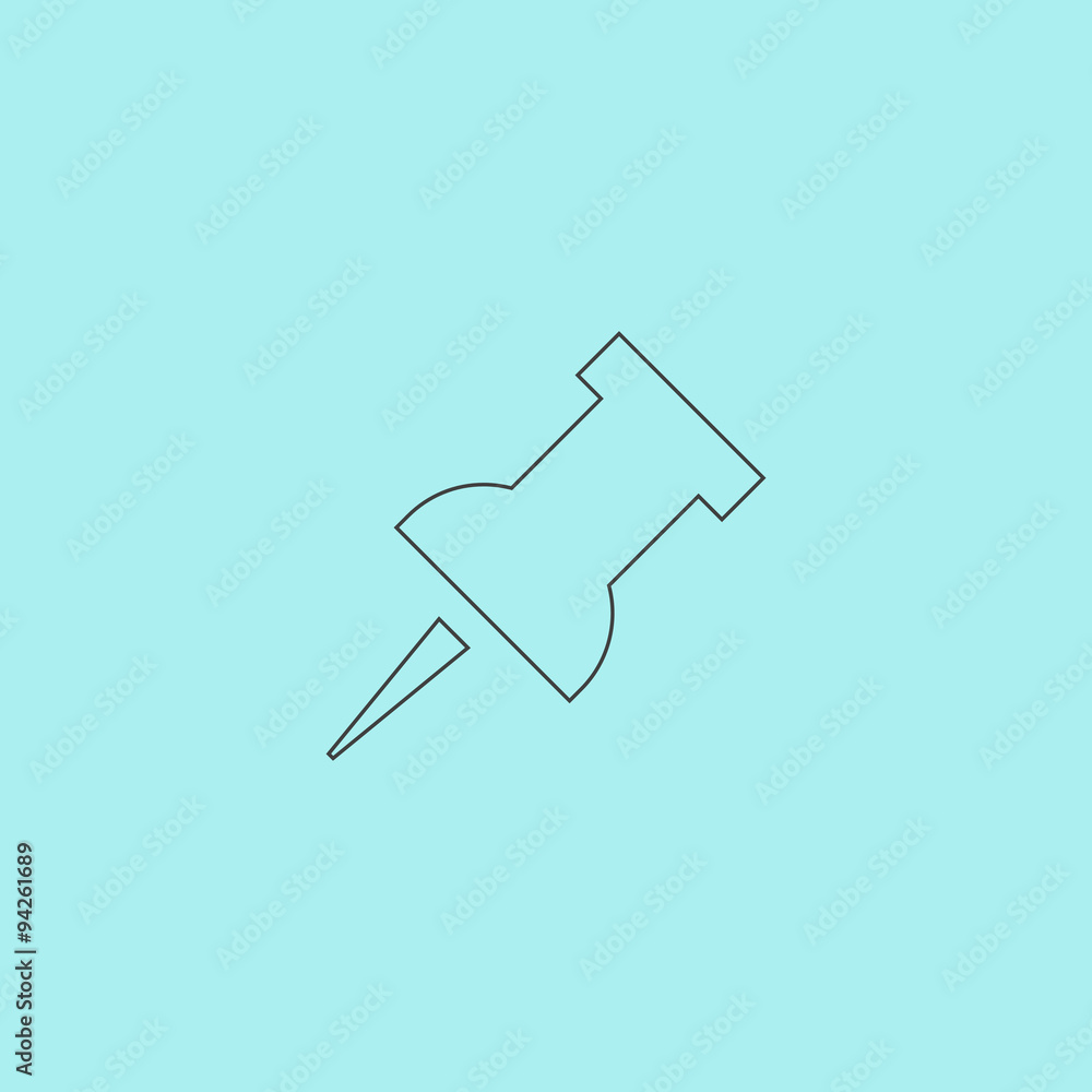 Push pin isolated icon Push pin isolated icon