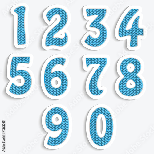 Numbers isolated on white background