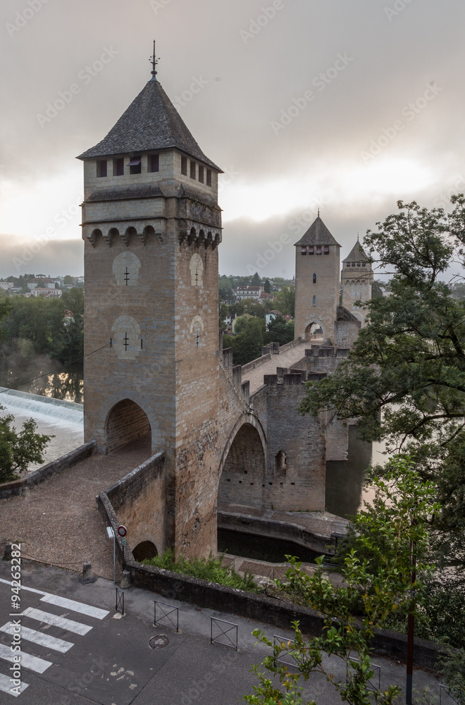 The Pont Valentre in Cahors France, a World Heritage Site on the Camino de Santiago