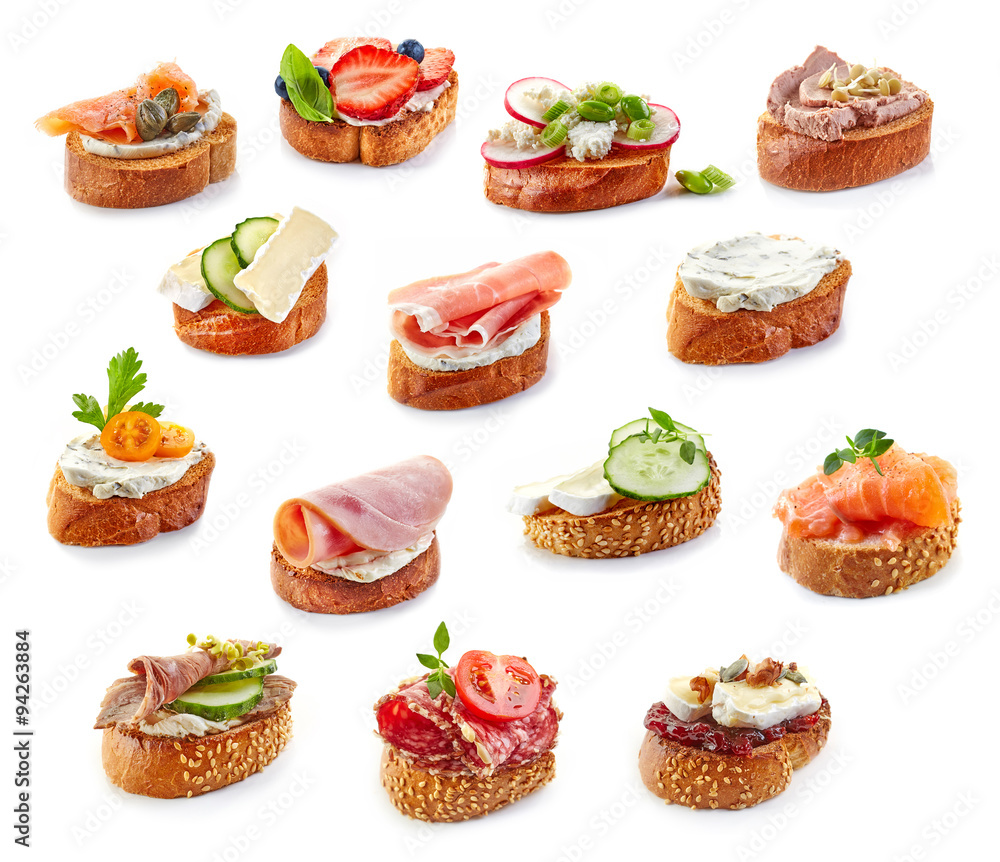 various bruschettas various bruschettas
