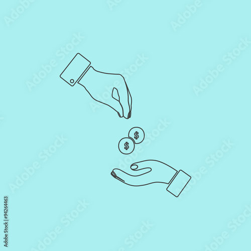 Hands Giving and Receiving Money