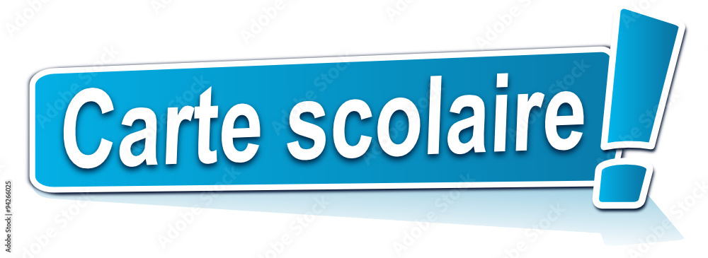 carte scolaire sur étiquette bleue carte scolaire sur étiquette bleue