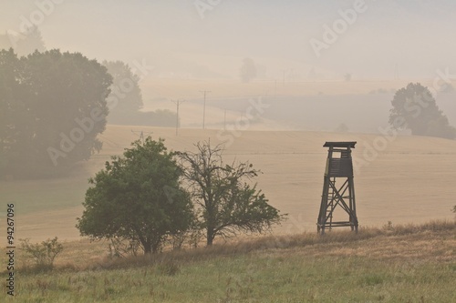 Hunt tower near the forest