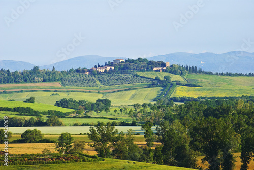 Tuscan countryside on a summer day