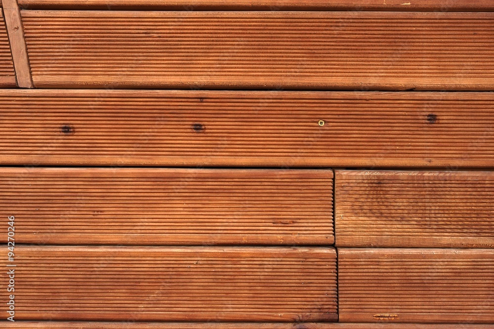 Obraz premium Brown Wood Terrace Decking Textured Background