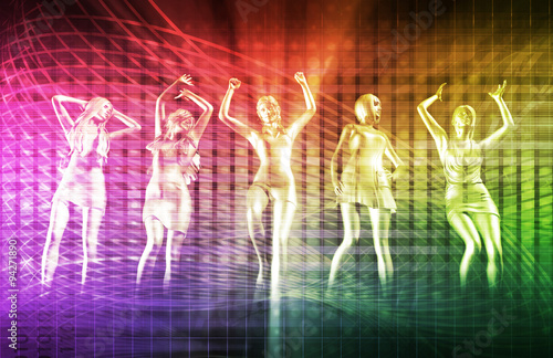 Disco Techno Party Background © kentoh