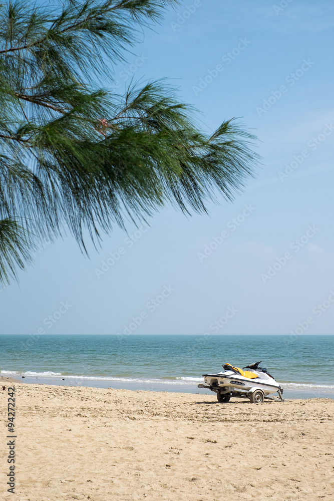 Jetski on the beach