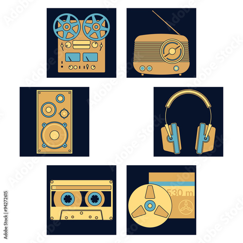 Sound equipment icons