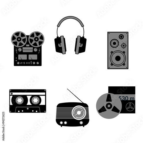 Sound equipment icons