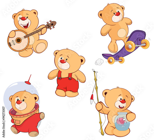 A set of bears cartoon