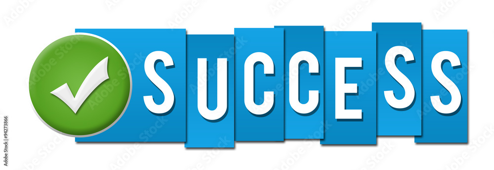 Success Blue Stripes Tick Button Success Blue Stripes Tick Button