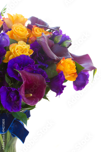 Calla lilly and eustoma flowers