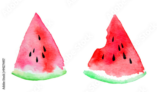 watercolor of watermelon