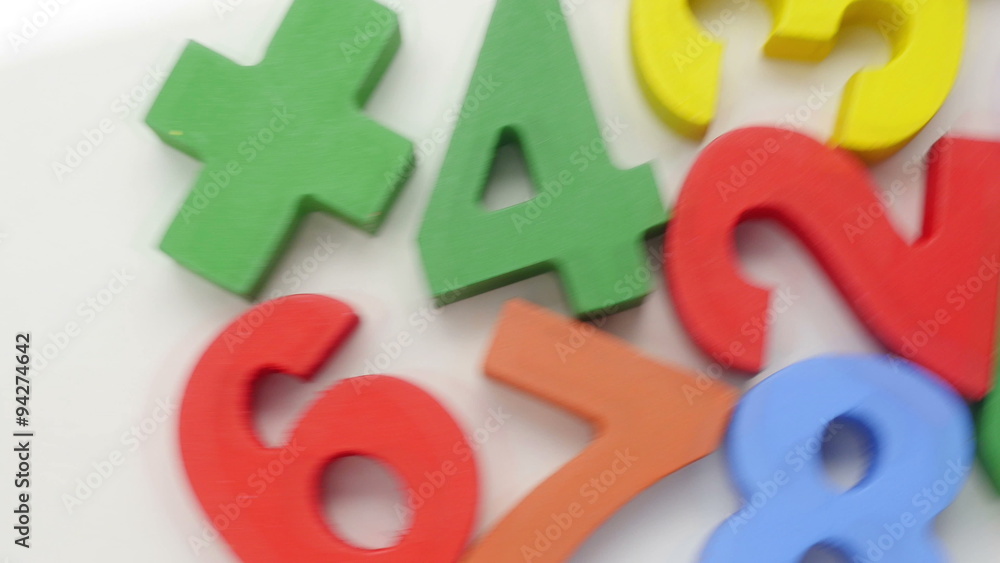 Colorful numbers on white background. Fast turn. 4K.
Colorful numbers on white background. Fast turn. 4K.