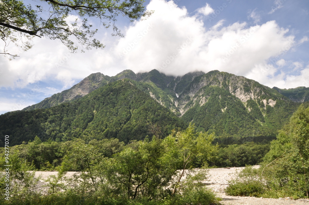 上高地 穂高連峰 山 上高地 穂高連峰 山