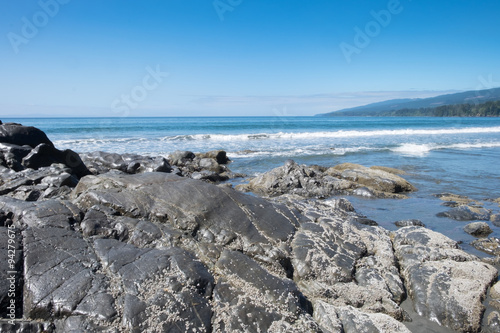 Rocks and Pacific Ocean coast