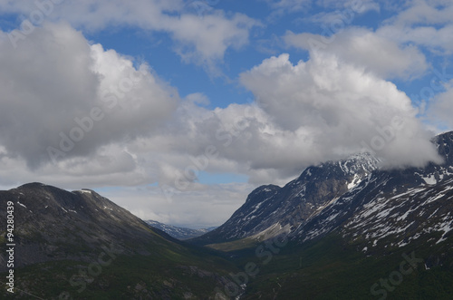 Rocky Norwegian mountains, northern Scandes, Narvik photo