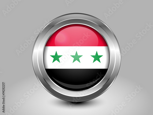 Free Download Old Version of Flag of Iraq. Metal Round Icon - GFXLoad