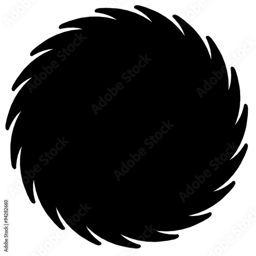 Geometric ornament Black radial