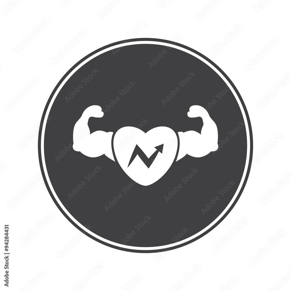 Strong and health body icon Strong and health body icon