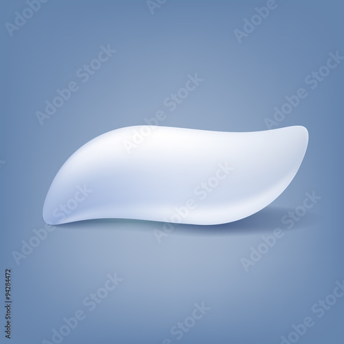 Toothpaste blot blob isolated illustration.
