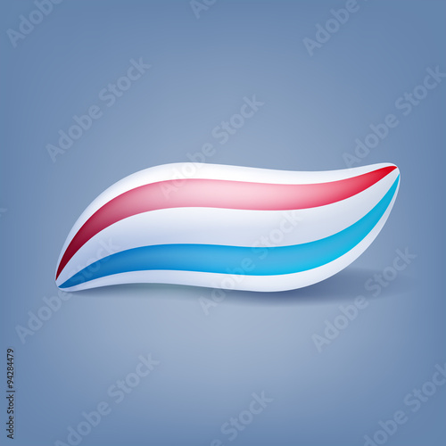 Toothpaste blot blob isolated illustration.