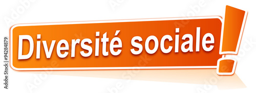 diversité sociale sur étiquette orange