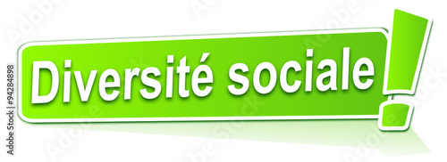 diversité sociale sur étiquette verte