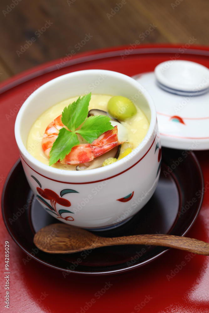 chawanmushi, steamed egg custard, japanese food chawanmushi, steamed egg custard, japanese food
