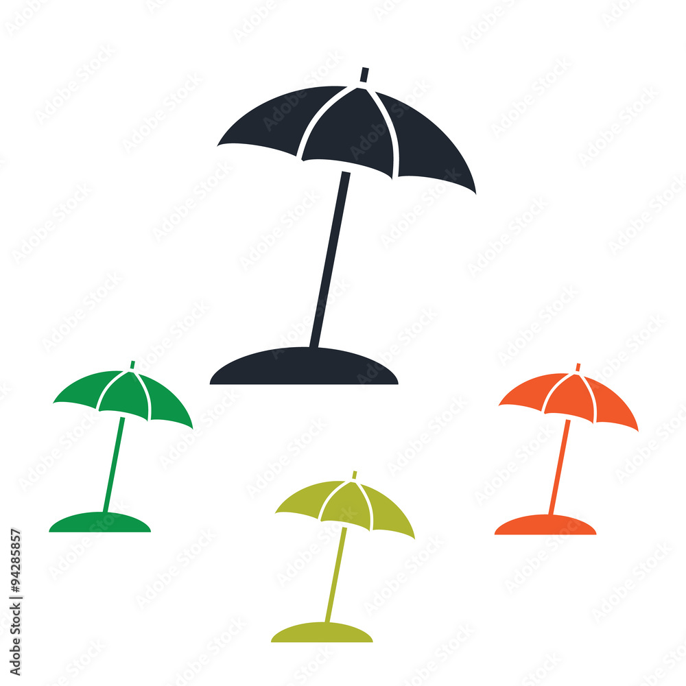 Beach umbrella icon Beach umbrella icon