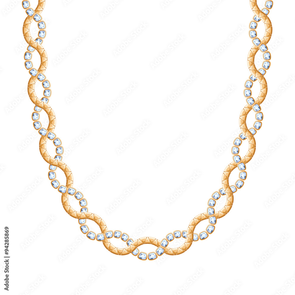 Twisted chain golden metallic necklace or bracelet. Twisted chain golden metallic necklace or bracelet.