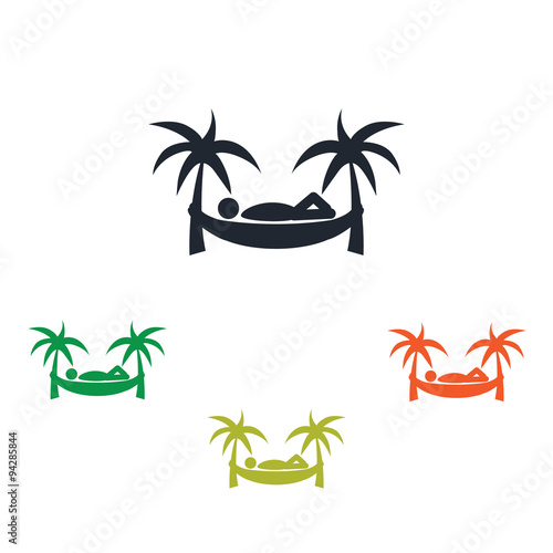 Man in hammock icon