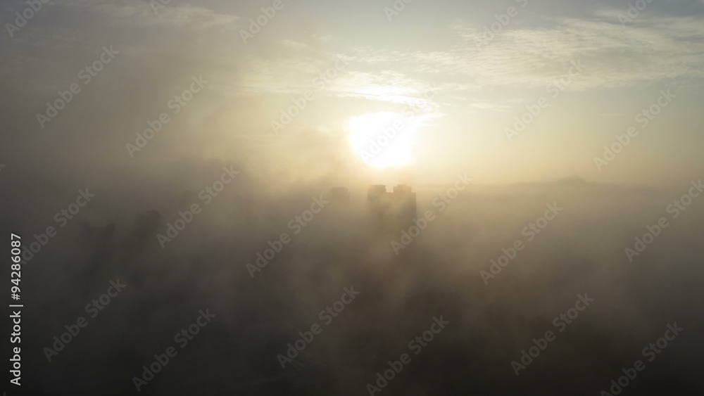 Fog Clears Morning City Time Lapse. Fog clearing early morning during sunrise over Mississauga, Canada looking towards Toronto. Rendered in UltraHD 4K from high resolution stills. Fog Clears Morning City Time Lapse. Fog clearing early morning during sunrise over Mississauga, Canada looking towards Toronto. Rendered in UltraHD 4K from high resolution stills.
